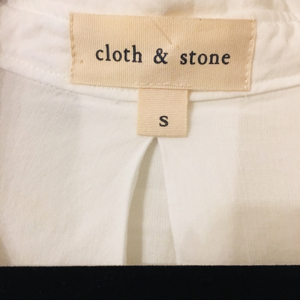 Anthropologie | Cloth & Stone White Split Back Top - Picture 4 of 8